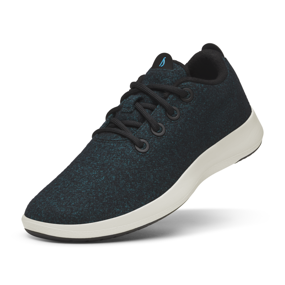 Women's Wool Runner Mizzles - Natural Black/Chasm Teal (Stony Cream Sole)