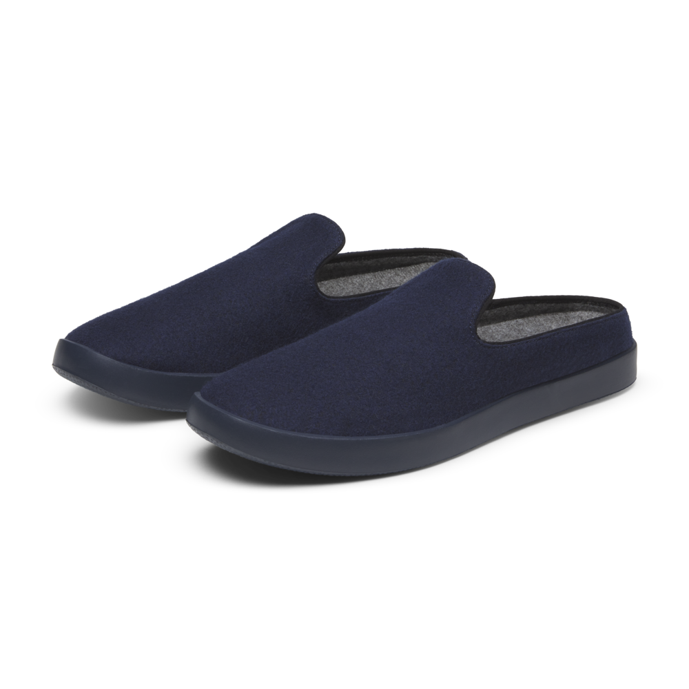 Women's Wool Lounger Mule - Deep Navy (True Navy Sole)