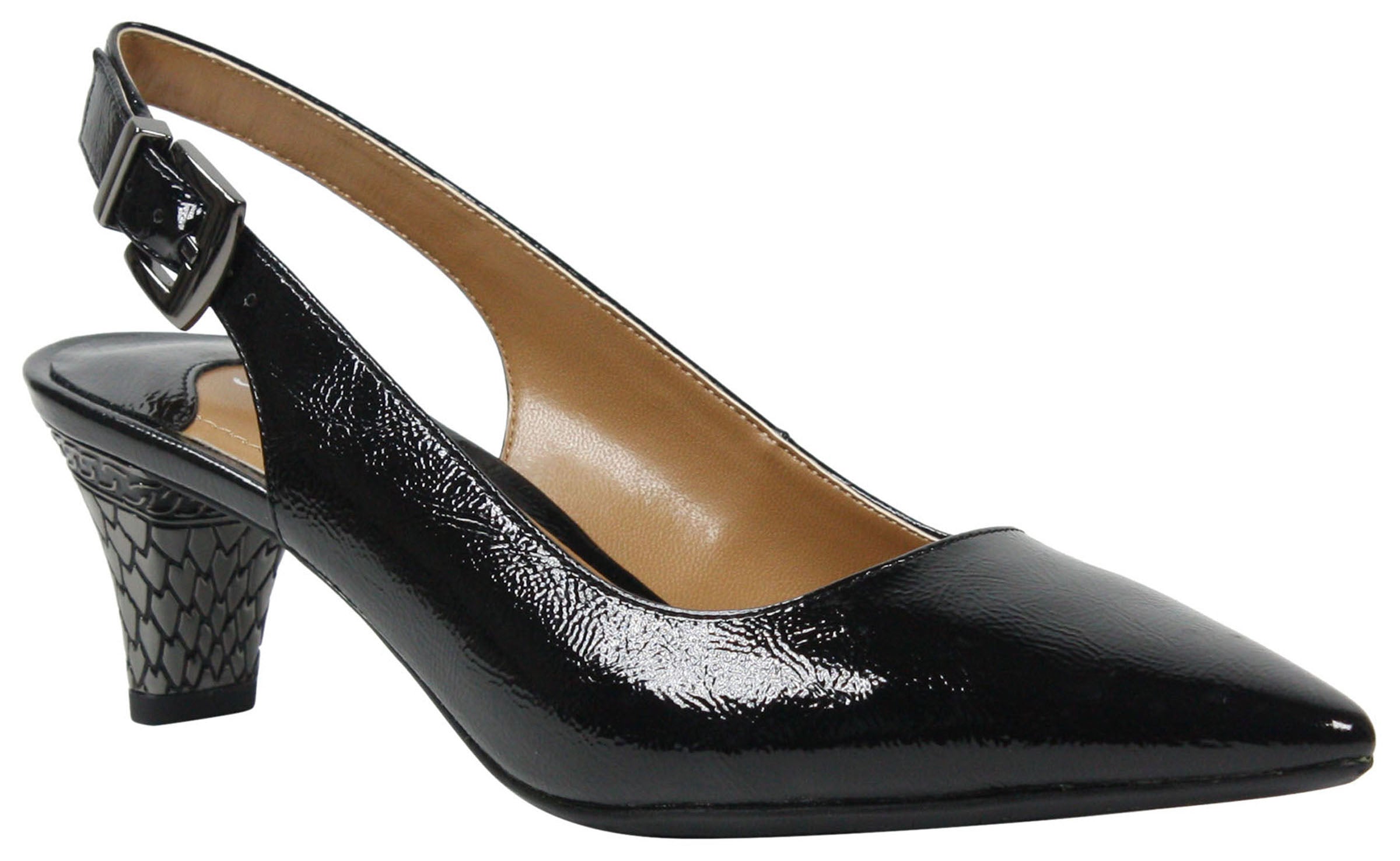 J. Renee Mayetta Black Patent Pump (Women)