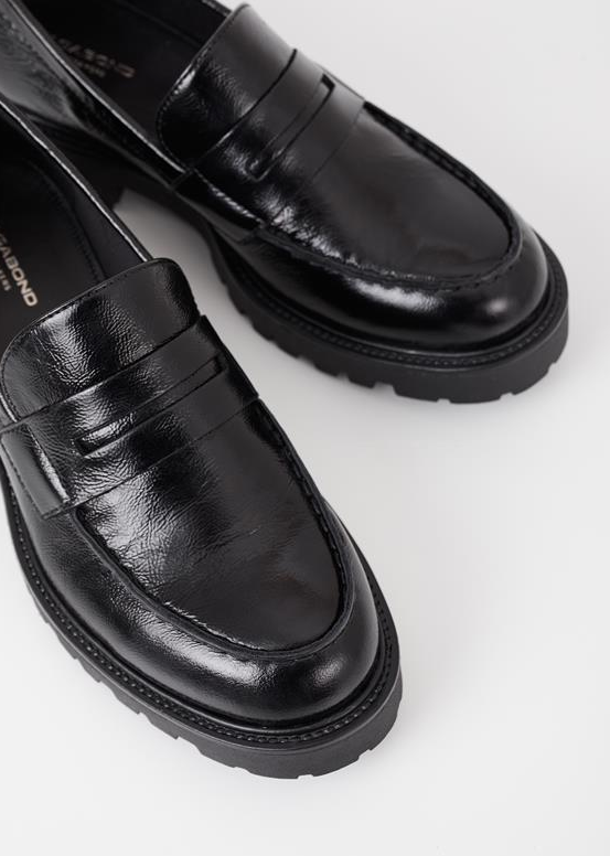 KENOVA Black Patent Loafers