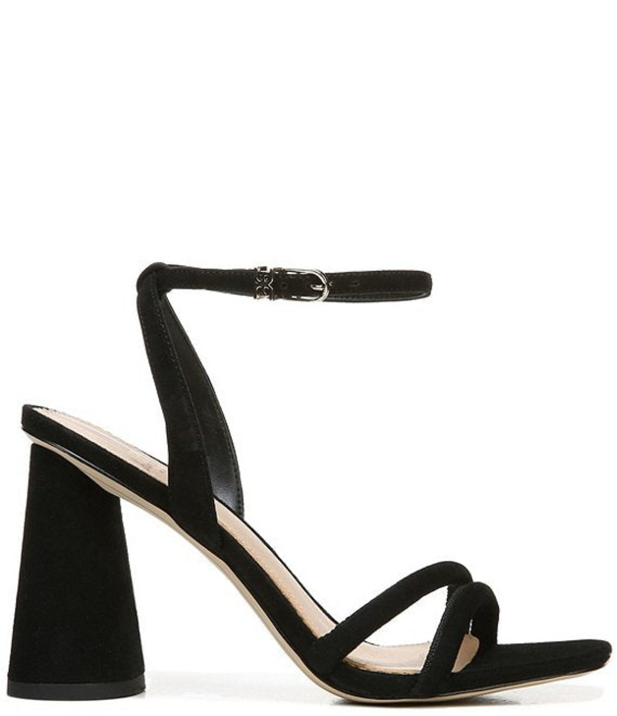 Sam Edelman - Kia Block Heel Ankle Strap Sandal - In Black Suede