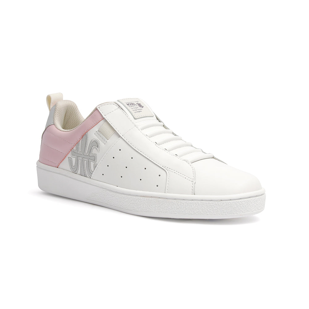 Women's Icon Manhood White Pink Gray Leather Sneakers 92093-066