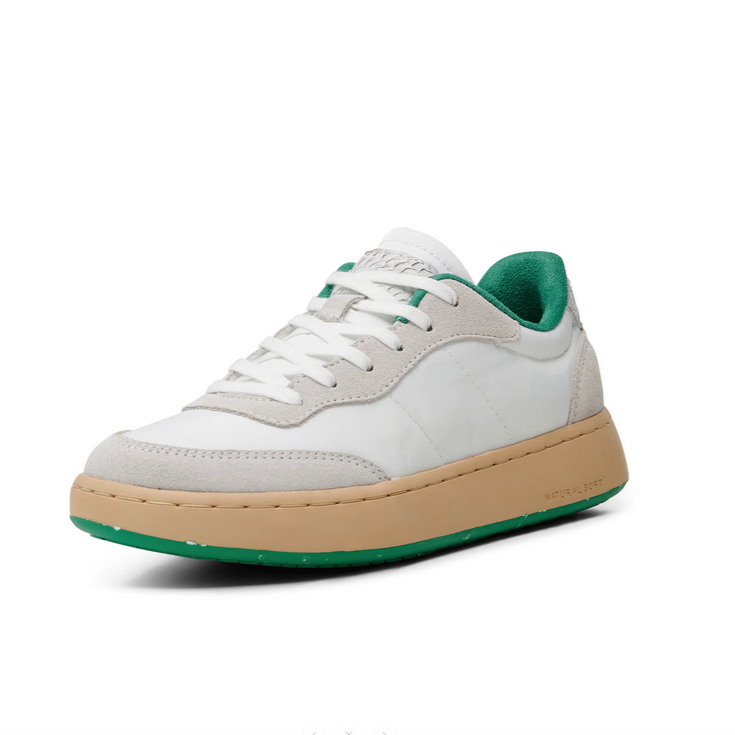 MAY White & Basil Sneakers