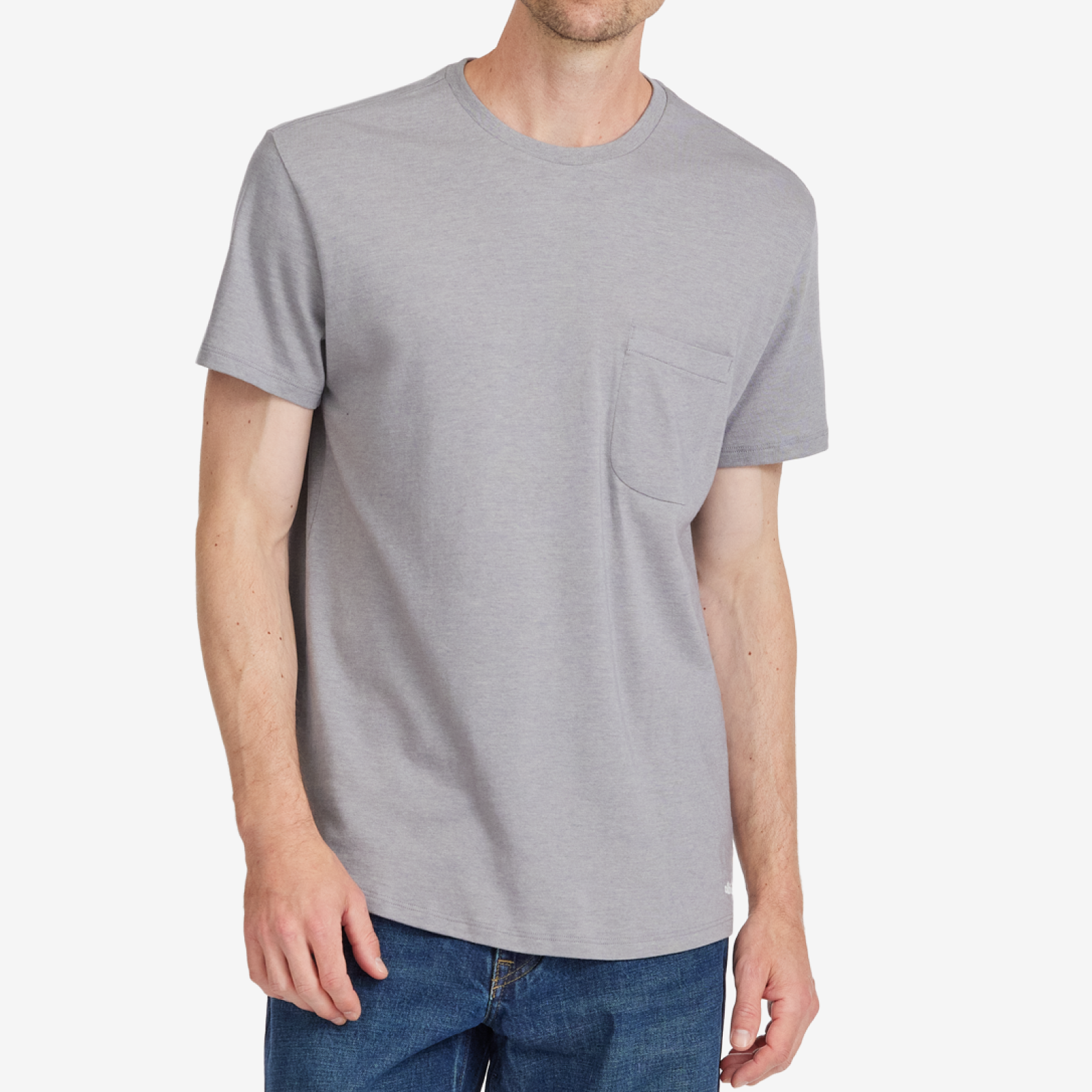 Men's Soft Merino Tee - Medium Grey