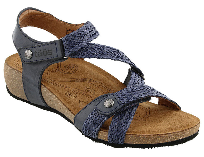 Taos Trulie Navy Leather Sandal (Women)