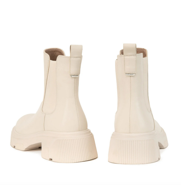 TAYLA Off-White Vegan Chelsea Boots