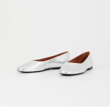 JOLIN Silver Ballet Flats