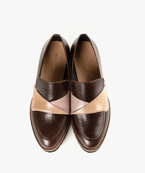 FLATSASH LUG Brown Leather Loafers