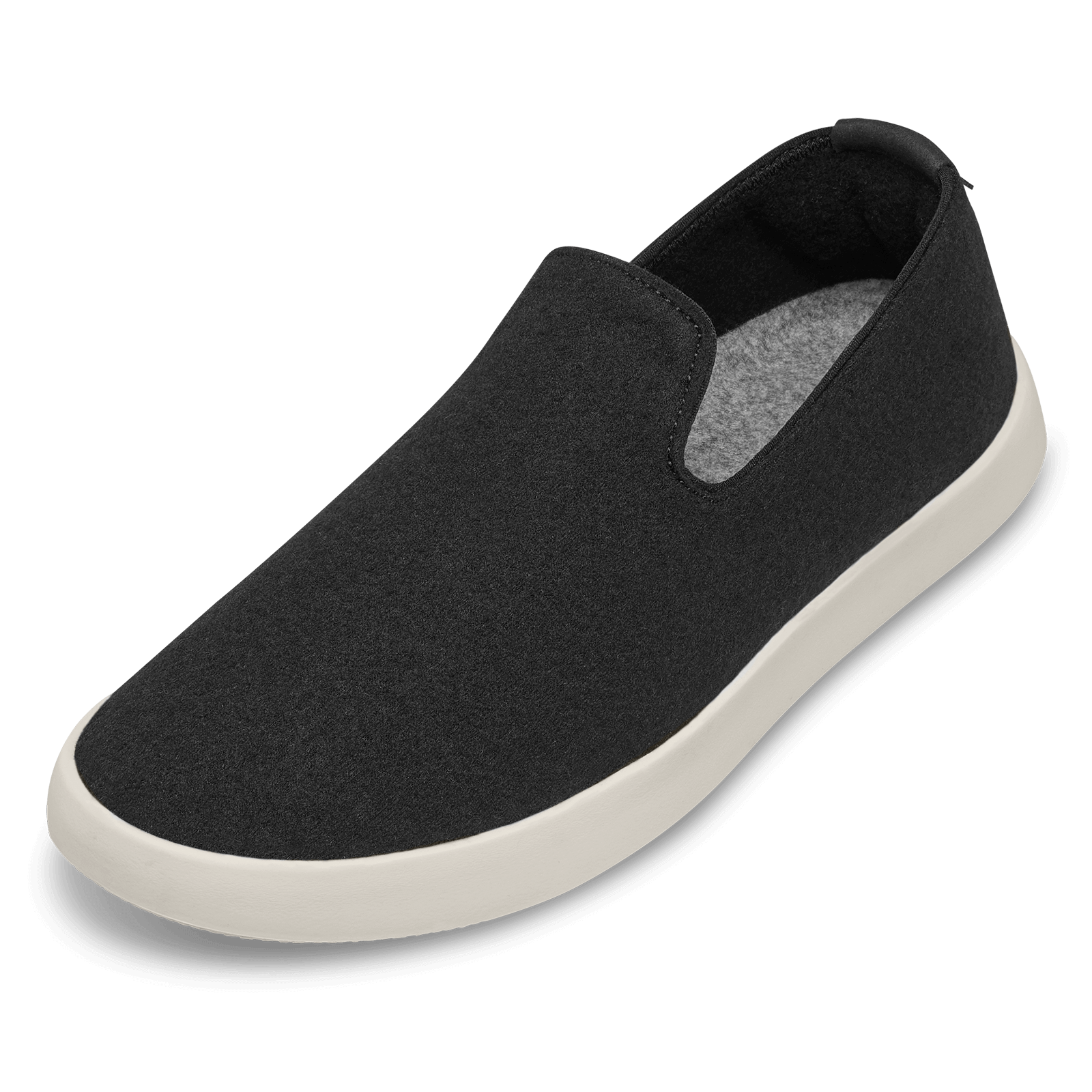 Women's Wool Loungers - True Black (Cream Sole)