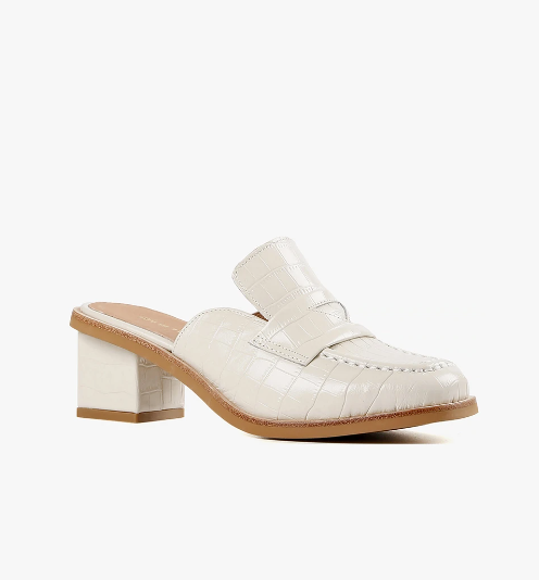 CROC BLOCK Ivory Mules