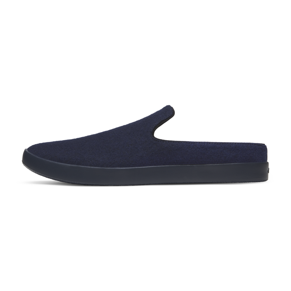 Women's Wool Lounger Mule - Deep Navy (True Navy Sole)