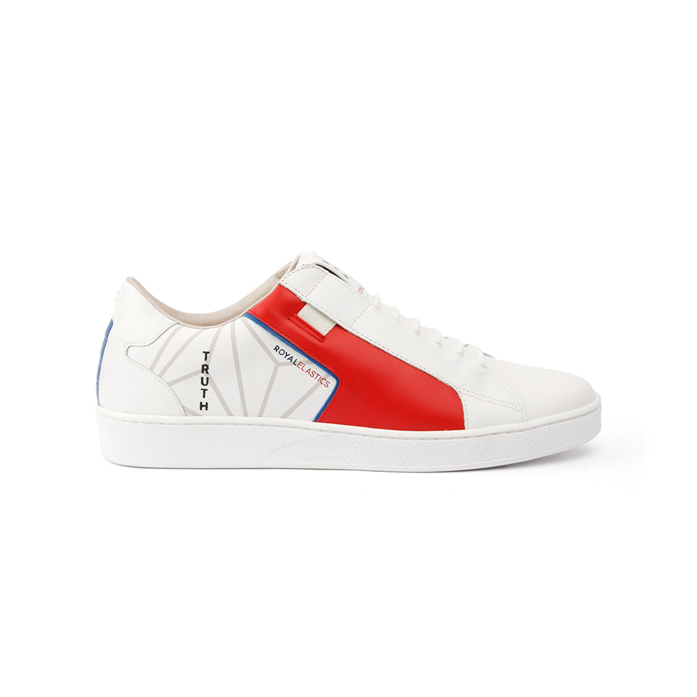 Men's Adelaide White Red Leather Sneakers 02693-015