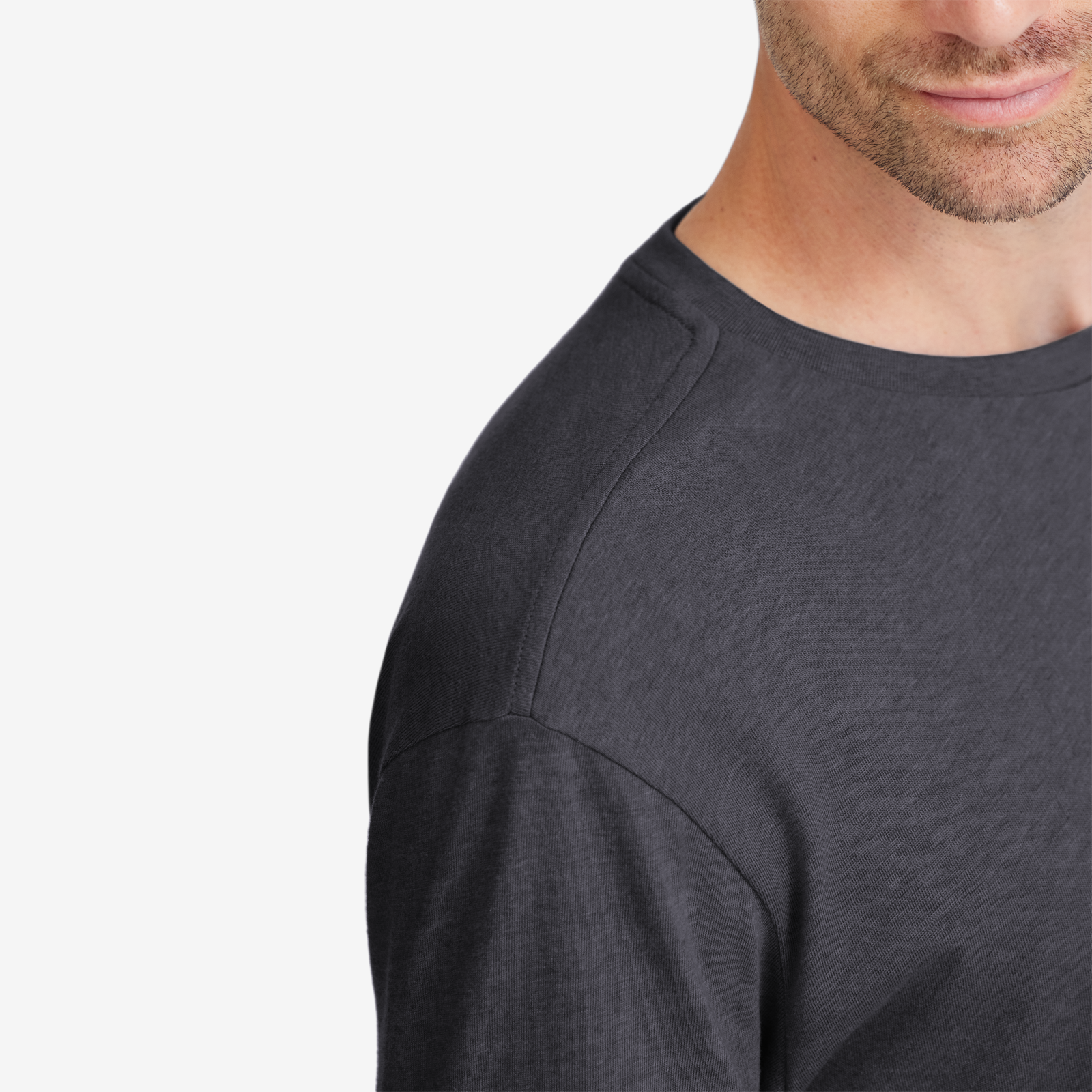 Men's Soft Merino Long Sleeve Tee - Natural Black