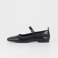 DELIA Black Patent Mary Jane Flats