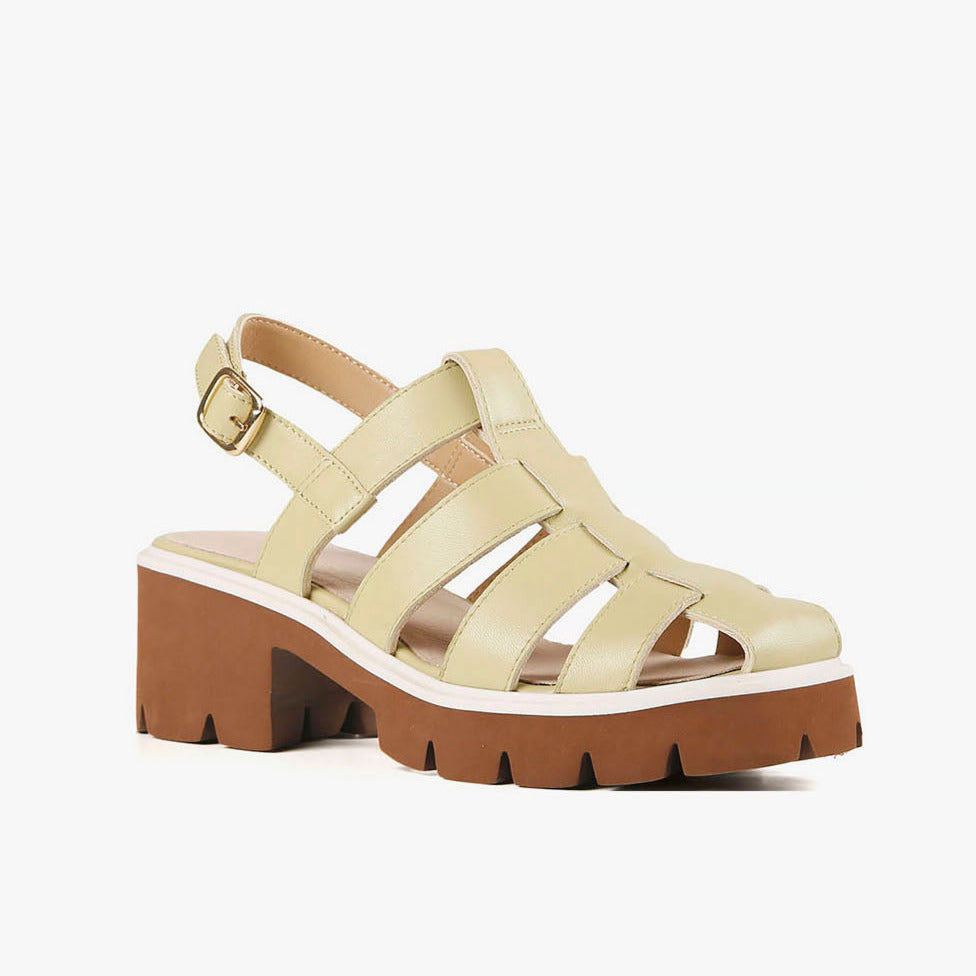 GLADIATOR MAX LUG Sage Leather Sandals