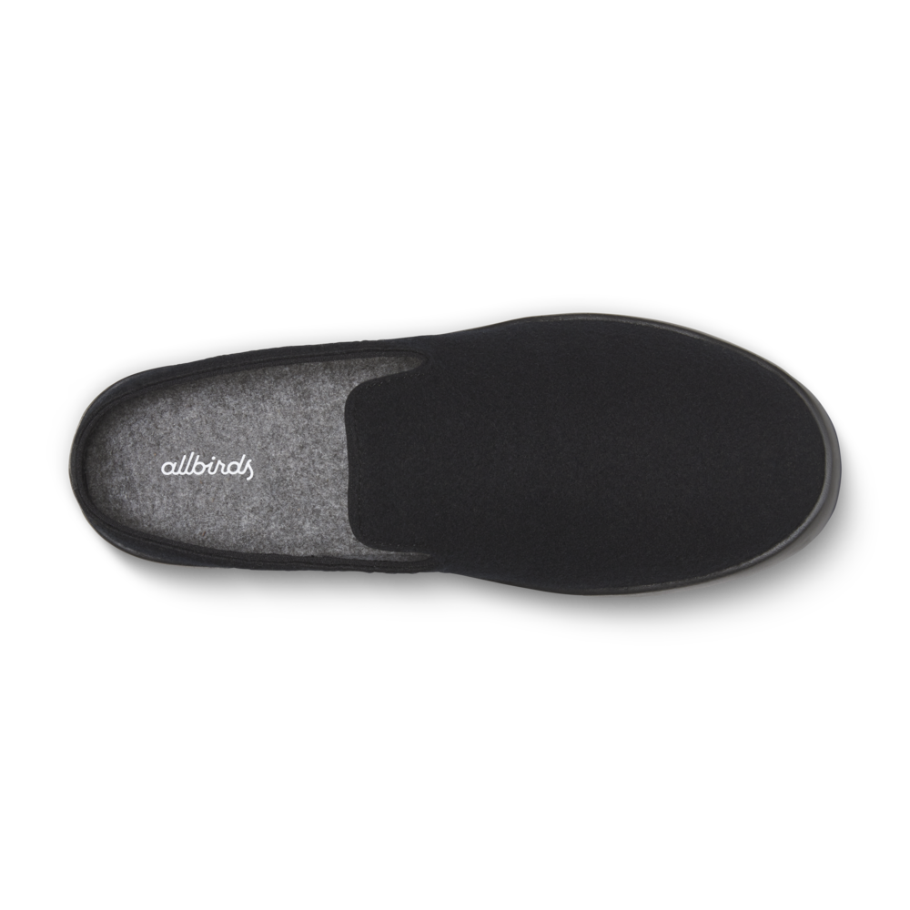 Women's Wool Lounger Mule - Natural Black (Natural Black Sole)