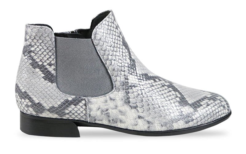 Munro Cate Grey Snake Print Leather Boot (Women)