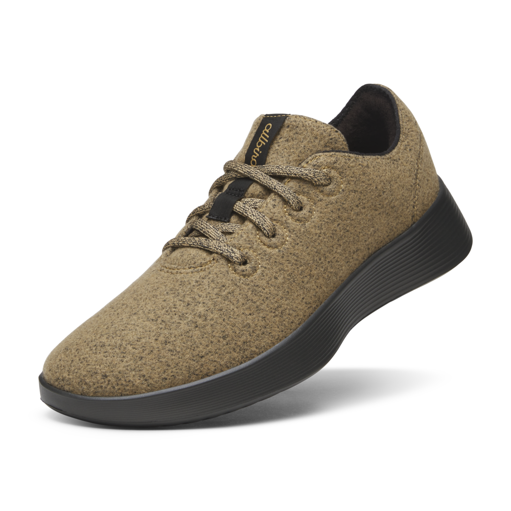 Men's Wool Runner Go - Stony Beige (Dark Grey Sole)