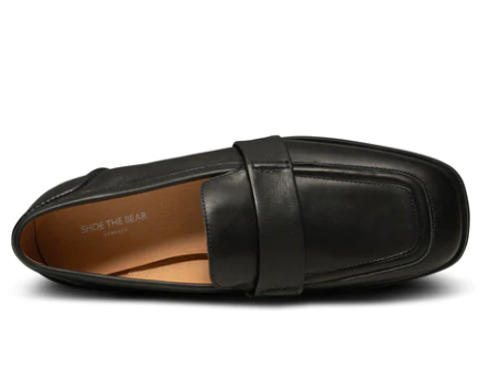 ERIKA Black Leather Saddle Loafers