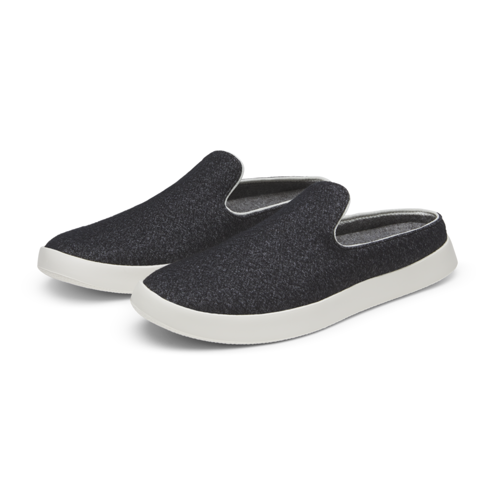 Men's Wool Lounger Mule - Dark Grey (Natural White Sole)