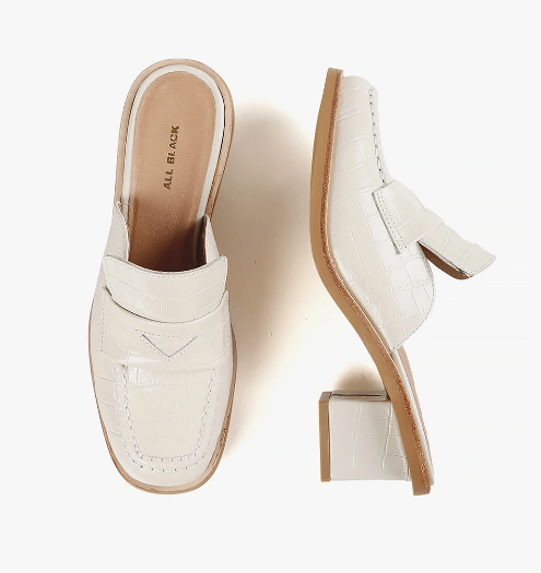 CROC BLOCK Ivory Mules