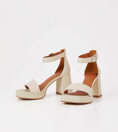 FIONA Off White Leather Sandals