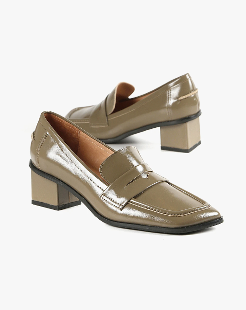 ANGLE LOAFER PRINCESS Taupe Heels