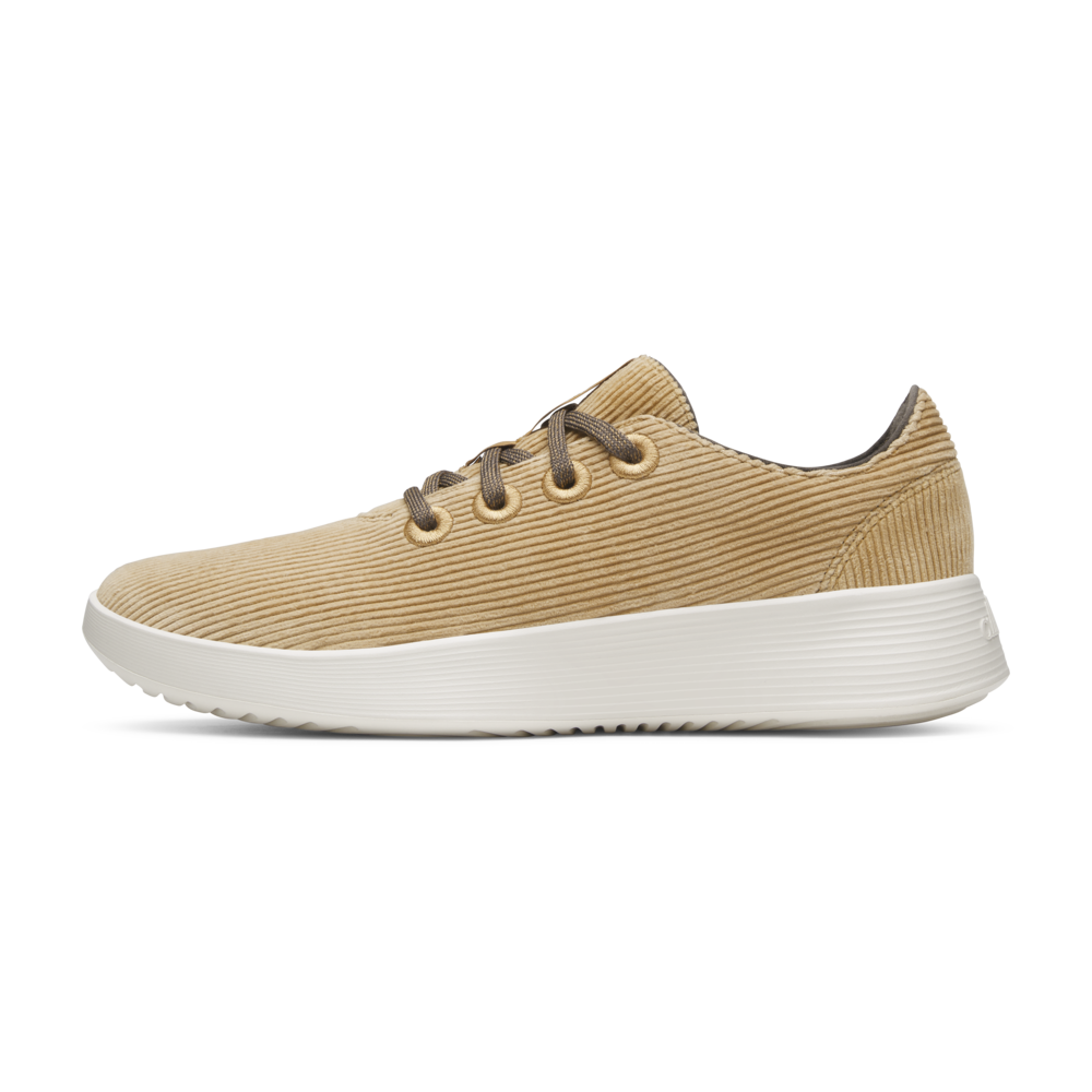 Men's Runner Go - Corduroy - Stony Beige (Natural White Sole)