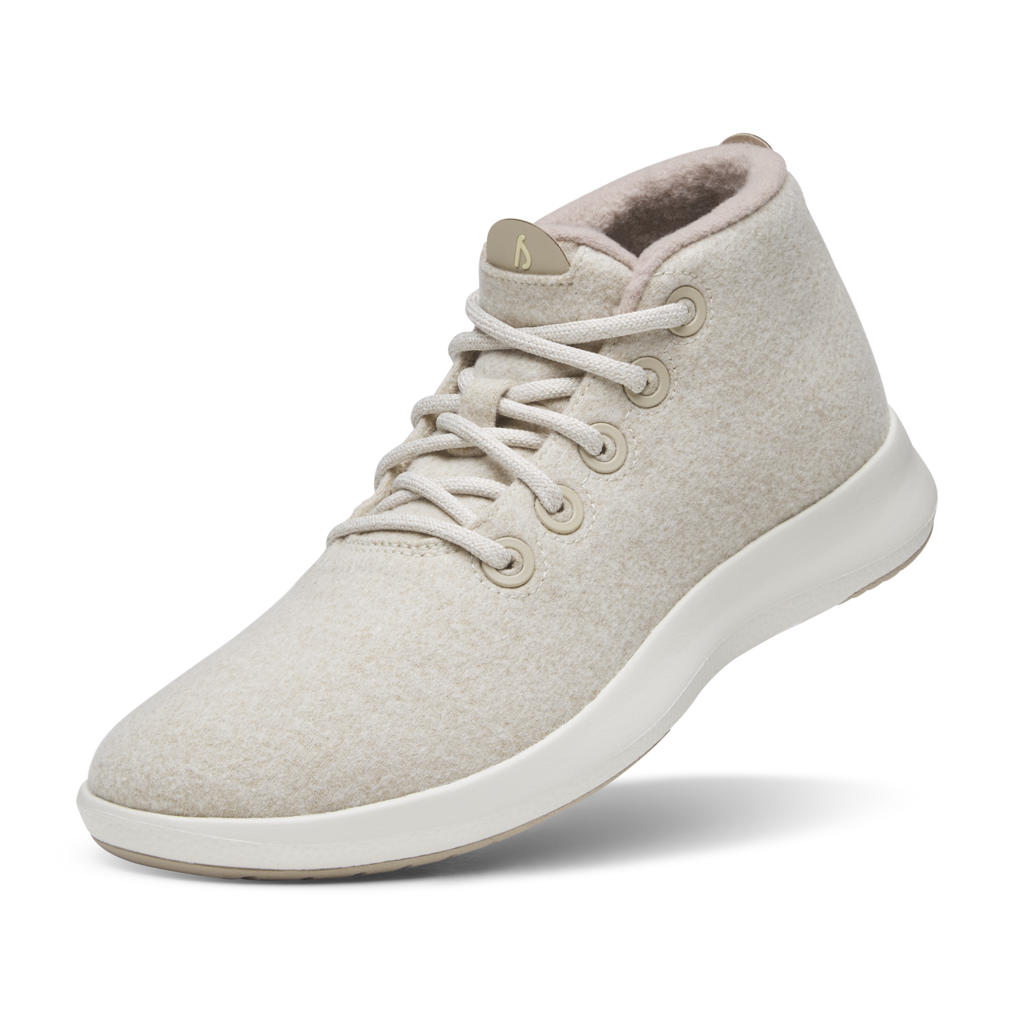 Men's Wool Runner-up Mizzles - Stony Cream (Natural White Sole)