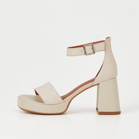 FIONA Off White Leather Sandals