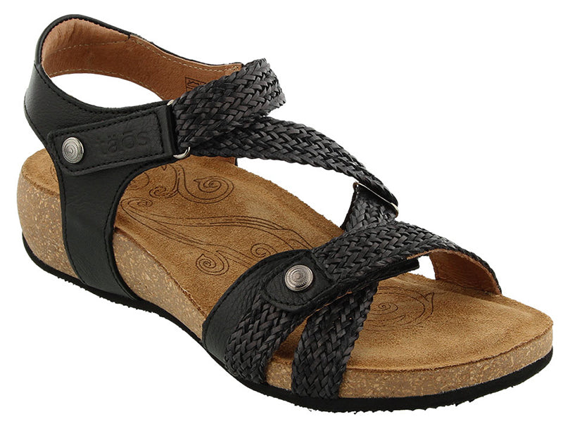 Taos Trulie Black Leather Sandal (Women)