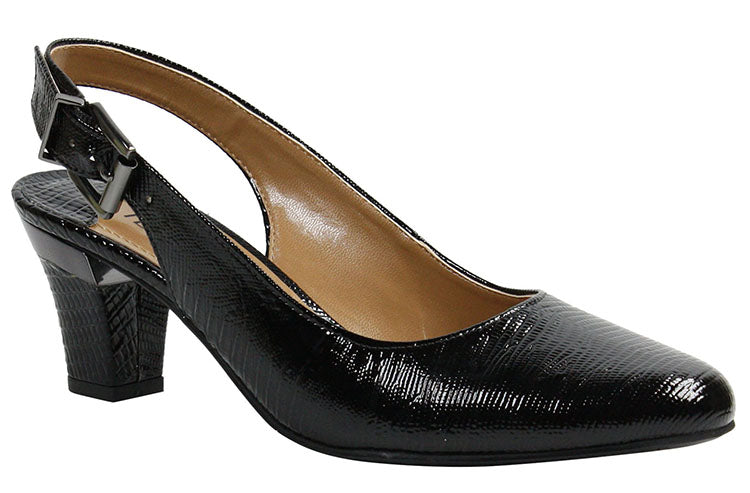 J. Renee Malree Black Lizard Print Pump (Women)