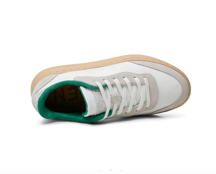 MAY White & Basil Sneakers