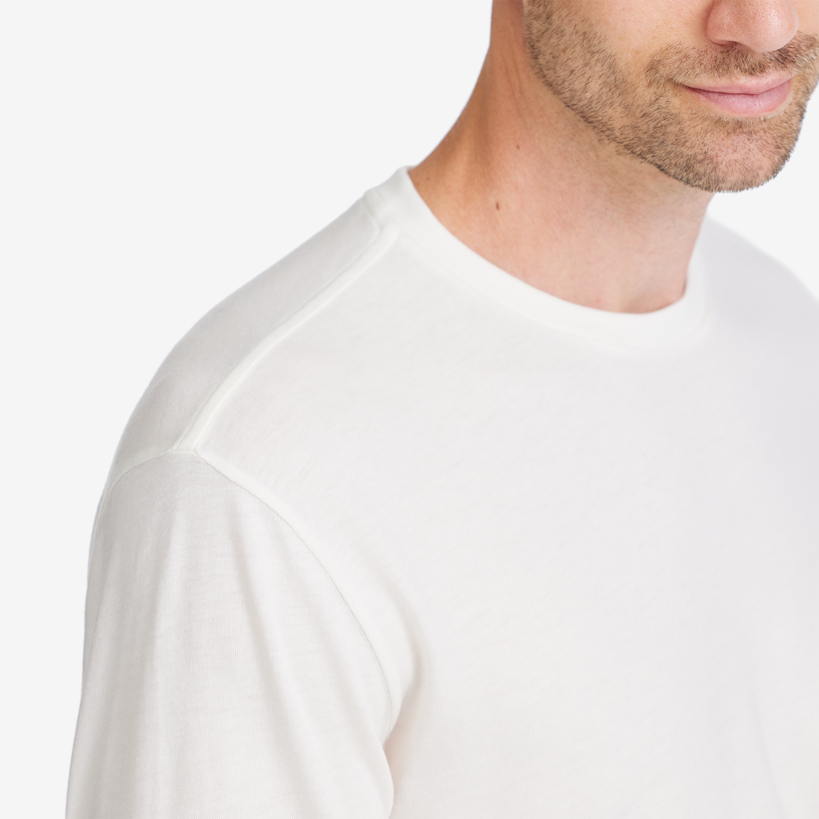 Men's Soft Merino Long Sleeve Tee - Natural White