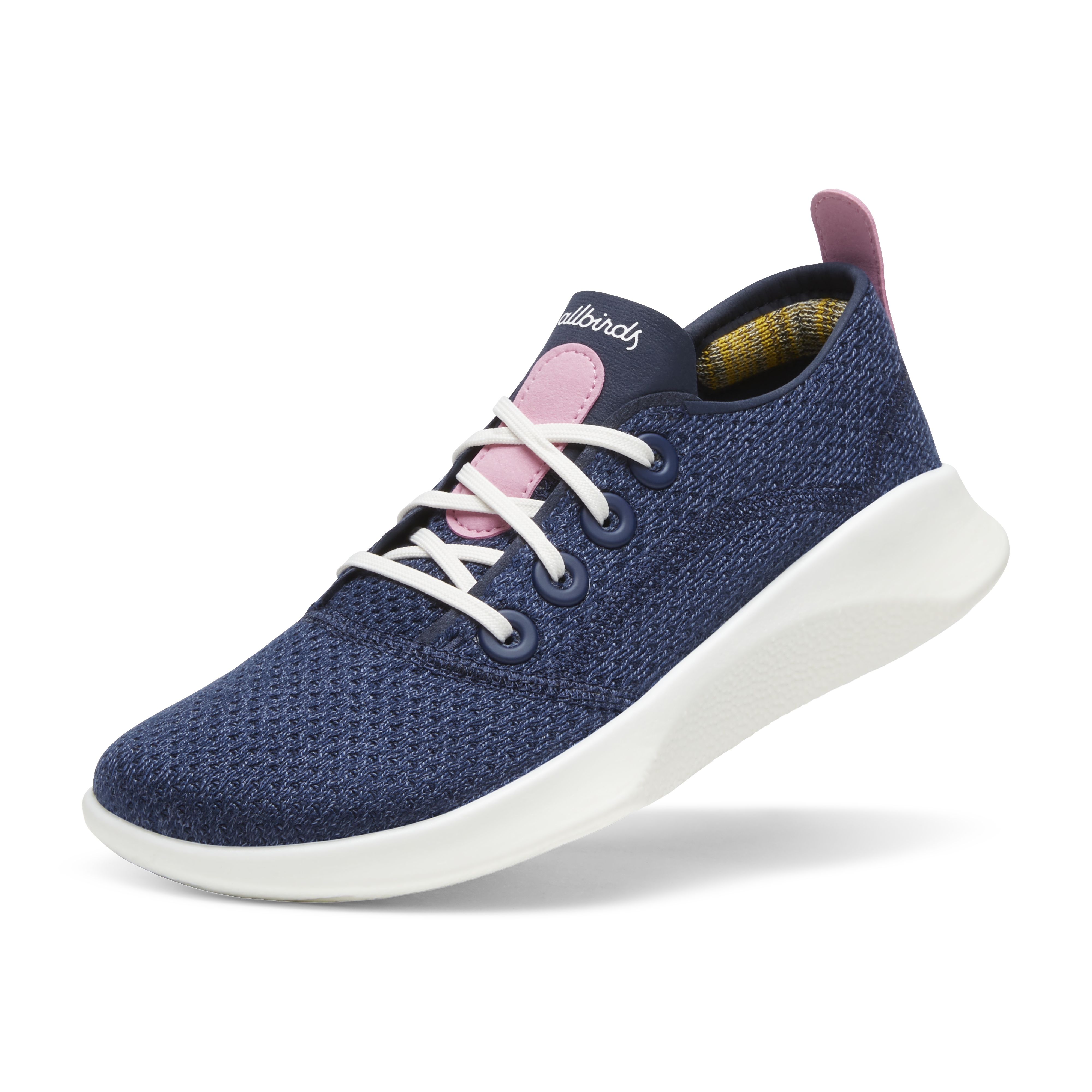 Women's SuperLight Tree Runners - Deep Navy/Basin Pink (Natural White Sole)