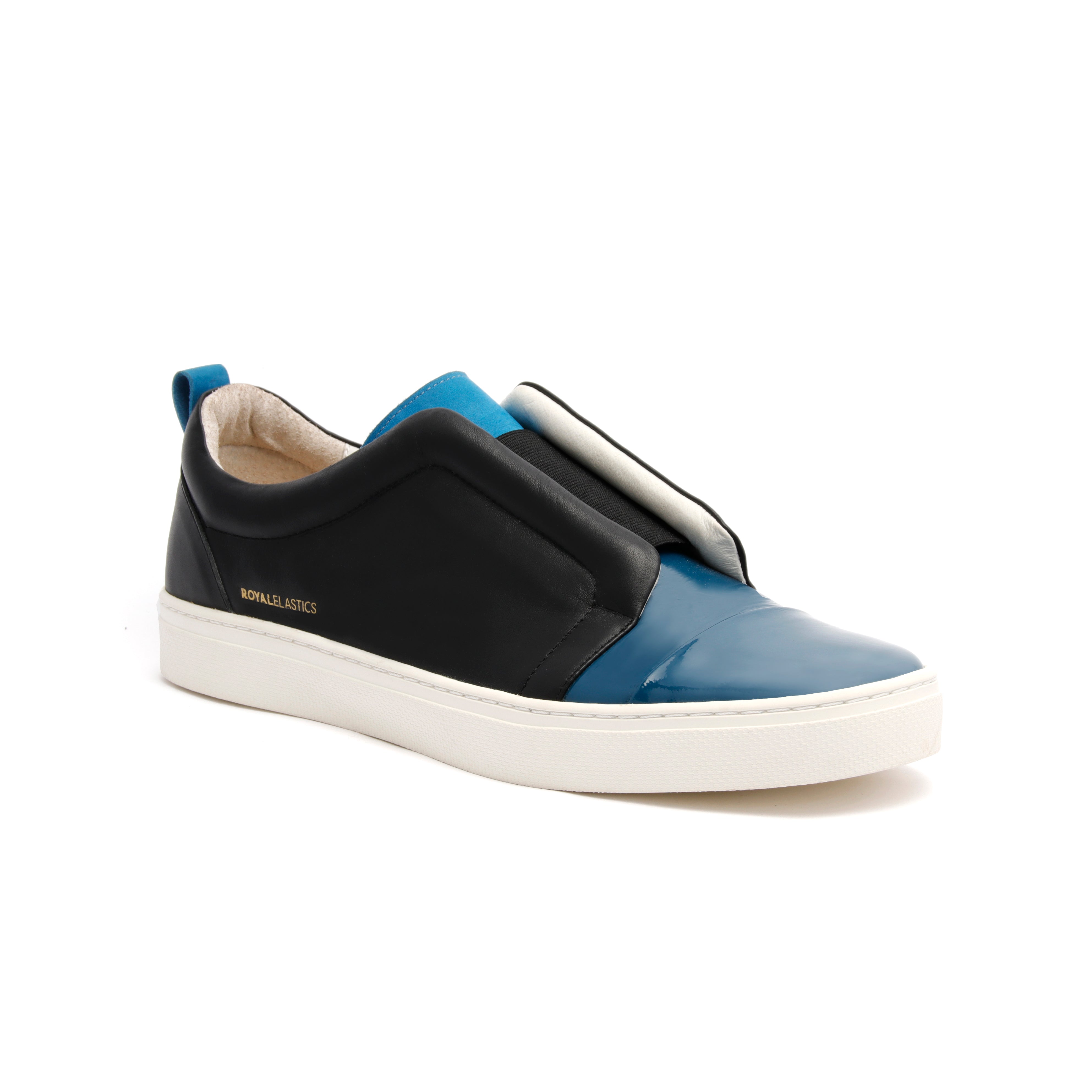 Men's Meister Black Moroccan Blue Leather Low Tops 04384-995