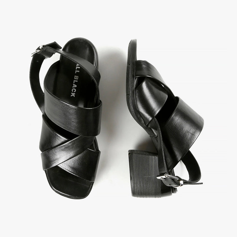 BLOCK SOFTY Black Sandals