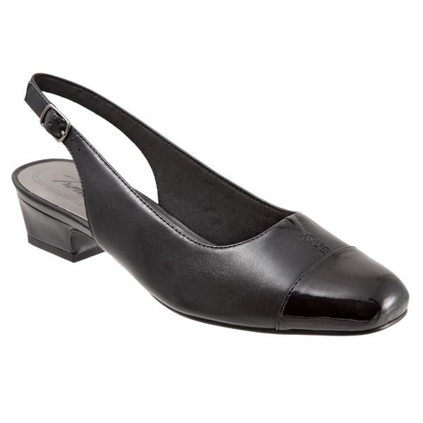 Trotters Dea Black Leather Slingback Pump (Women)