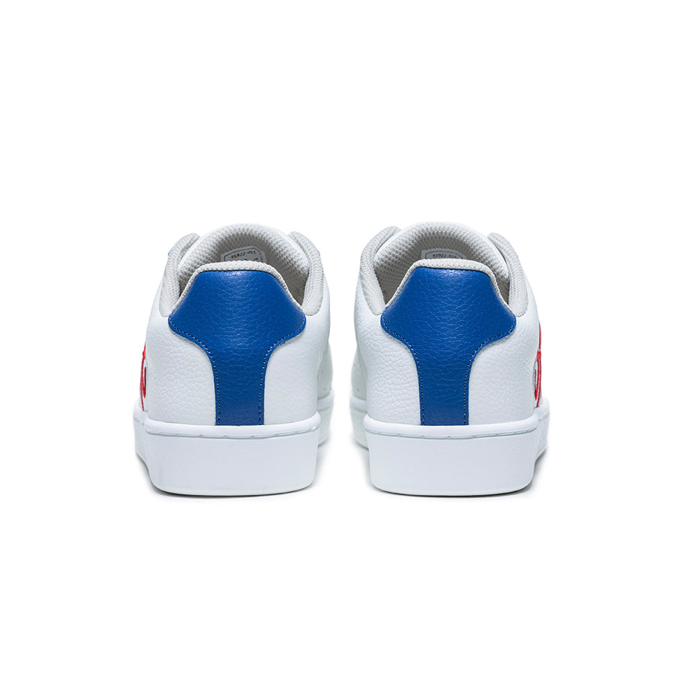 Women's Icon White Red Blue Logo Leather Sneakers 91922-015