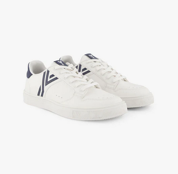 STRATUS CACTUS White & Navy Vegan UNISEX Sneakers