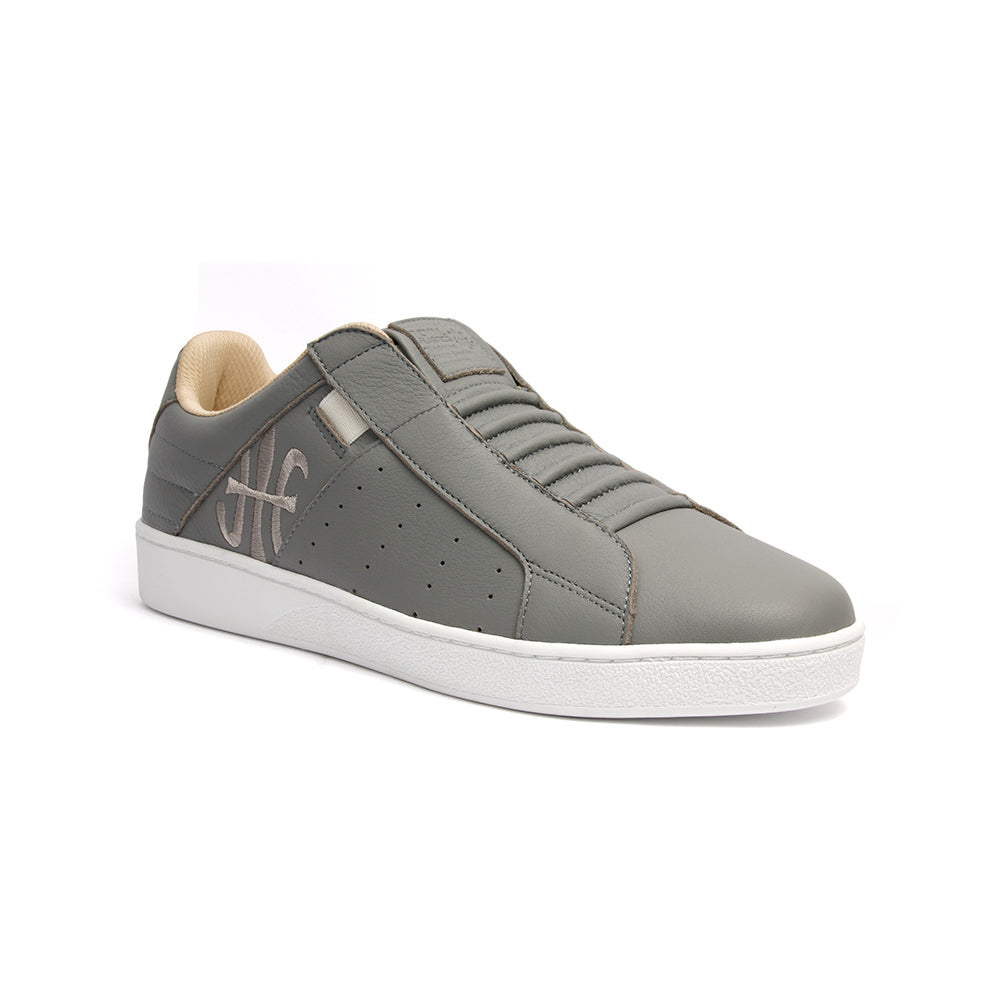 Men's Icon Classic Gray White Leather Sneakers 02092-880