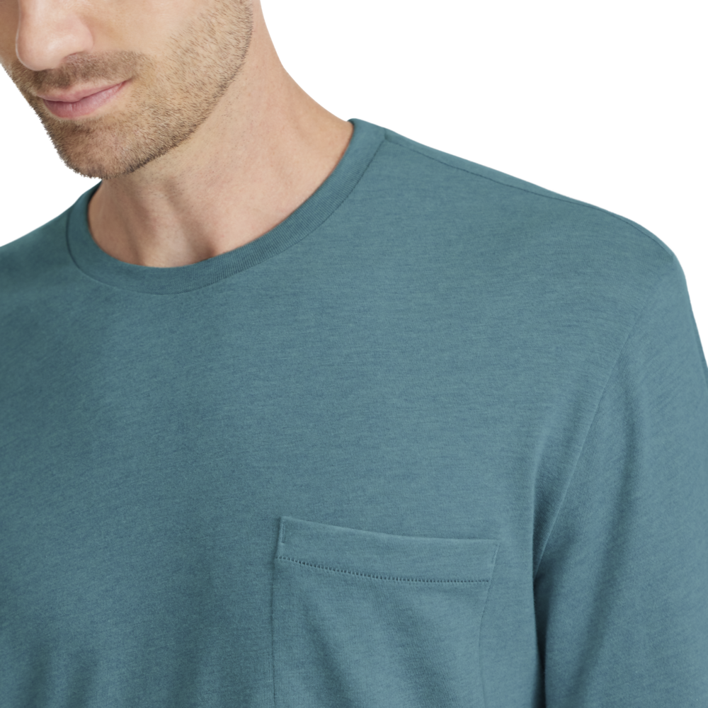 Men's Soft Merino Long Sleeve Tee - Chasm Teal