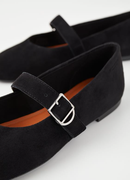 JOLIN Black Suede Ballet Flat