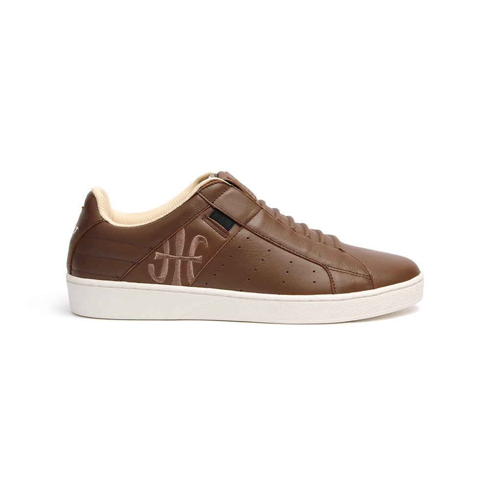 Men's Icon Classic Light Brown Leather Sneakers 02092-707