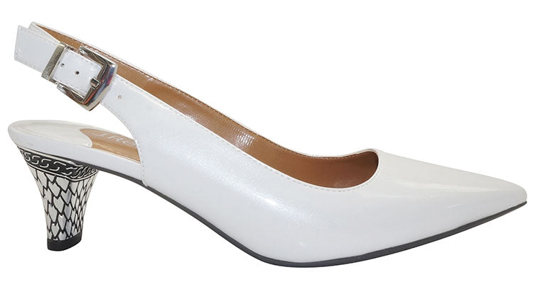 J. Renee Mayetta White Patent Pump (Women)