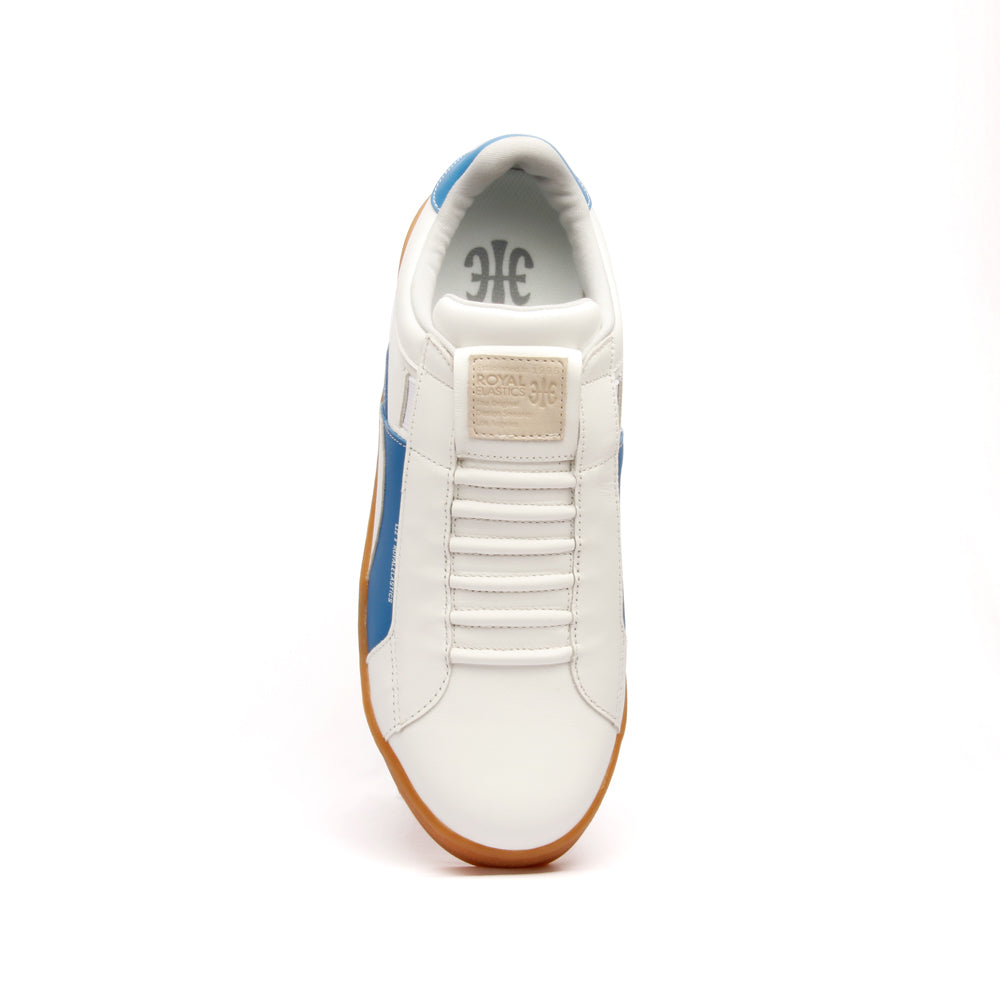 Men's Icon Dots White Blue Leather Sneakers 02983-005