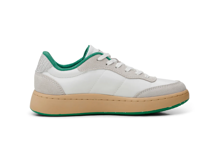 MAY White & Basil Sneakers