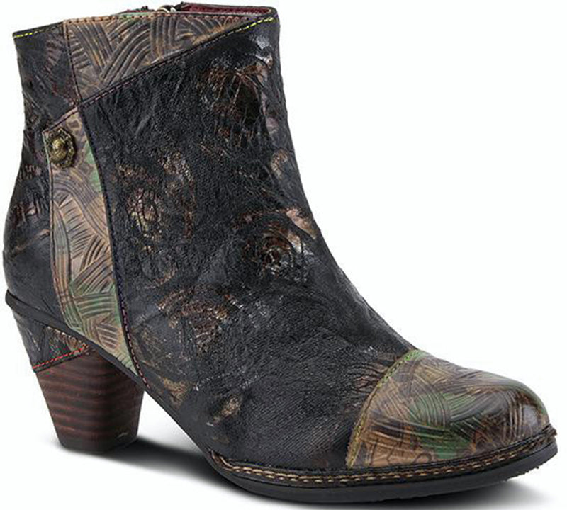 L'Artiste Waterlily Black Multi Leather Boot (Women)