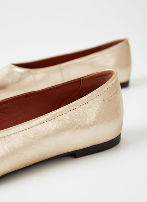 JOLIN Gold Ballet Flats