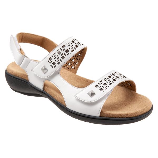 Trotters Romi White Leather Sandal (Women)